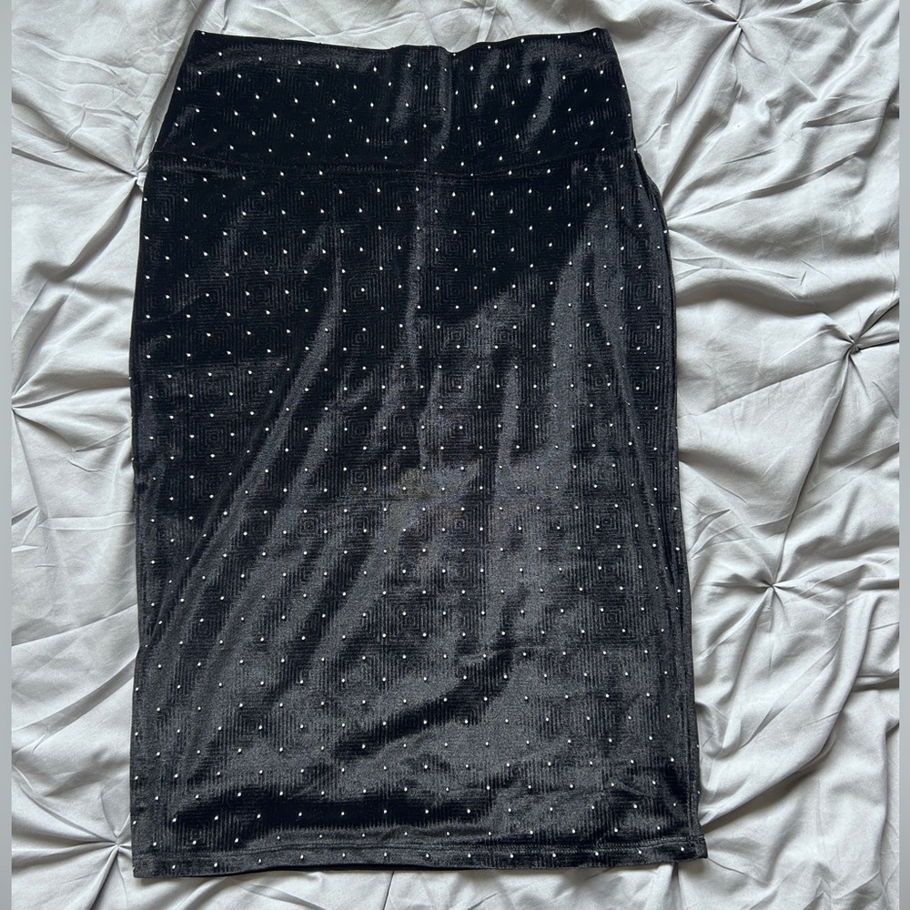 LuLaRoe Cassie Velvet Pencil Skirt